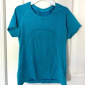 lululemon athletica Short Sleeve Tee in Teal Blue